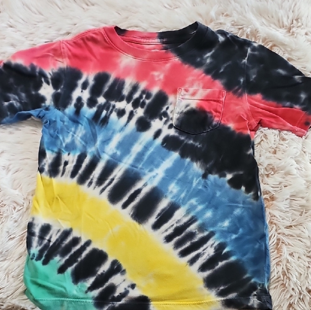 Wonder Nation Colorful Tie-Dye Short Sleeve Tee